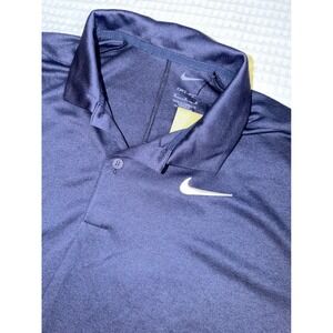 Nike Golf Polo Shirt Mens Size M Navy Blue Dri-FIT Short Sleeve
